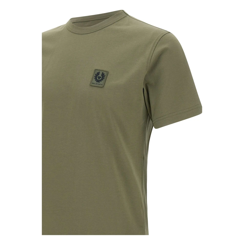 Belstaff Militair Groene Katoenen T-shirt met Logopatch Green Heren