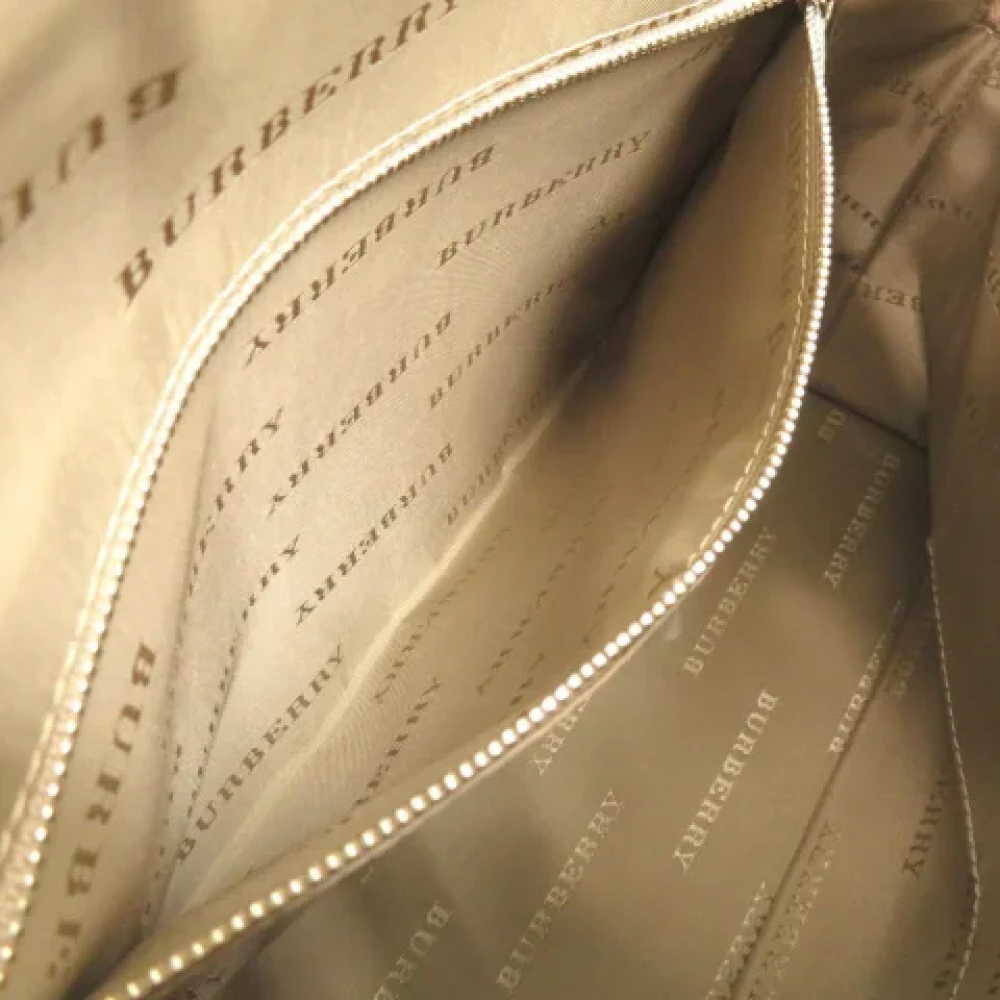 Burberry Vintage Pre-owned Canvas handbags Beige Dames
