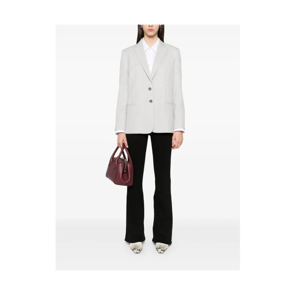 Calvin Klein Grijze Knoopjas met Schoudervullingen Gray Dames