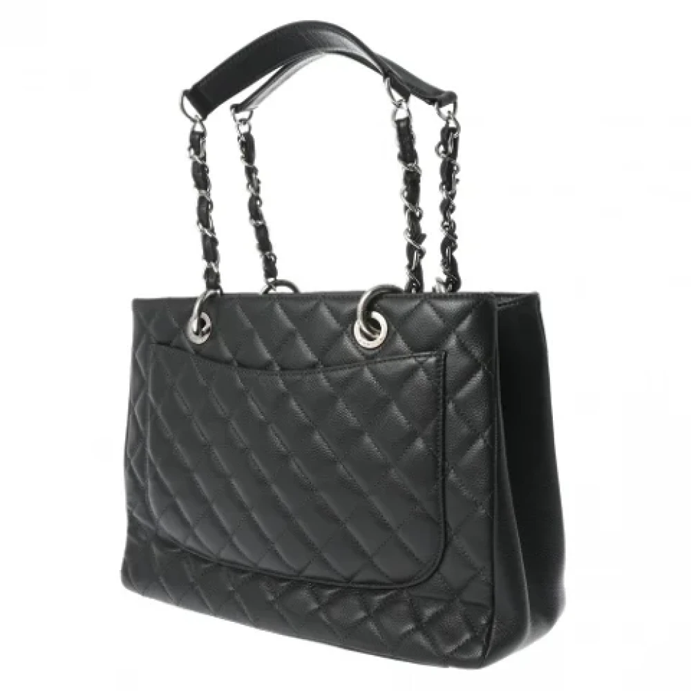 Chanel Vintage Pre-owned Leather totes Gray Dames
