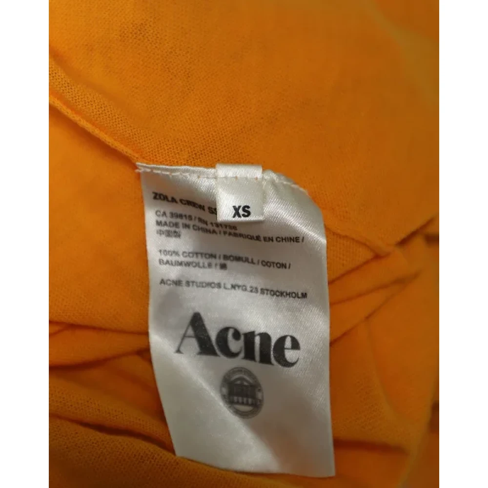 Acne Studios Pre-owned Cotton tops Orange Dames