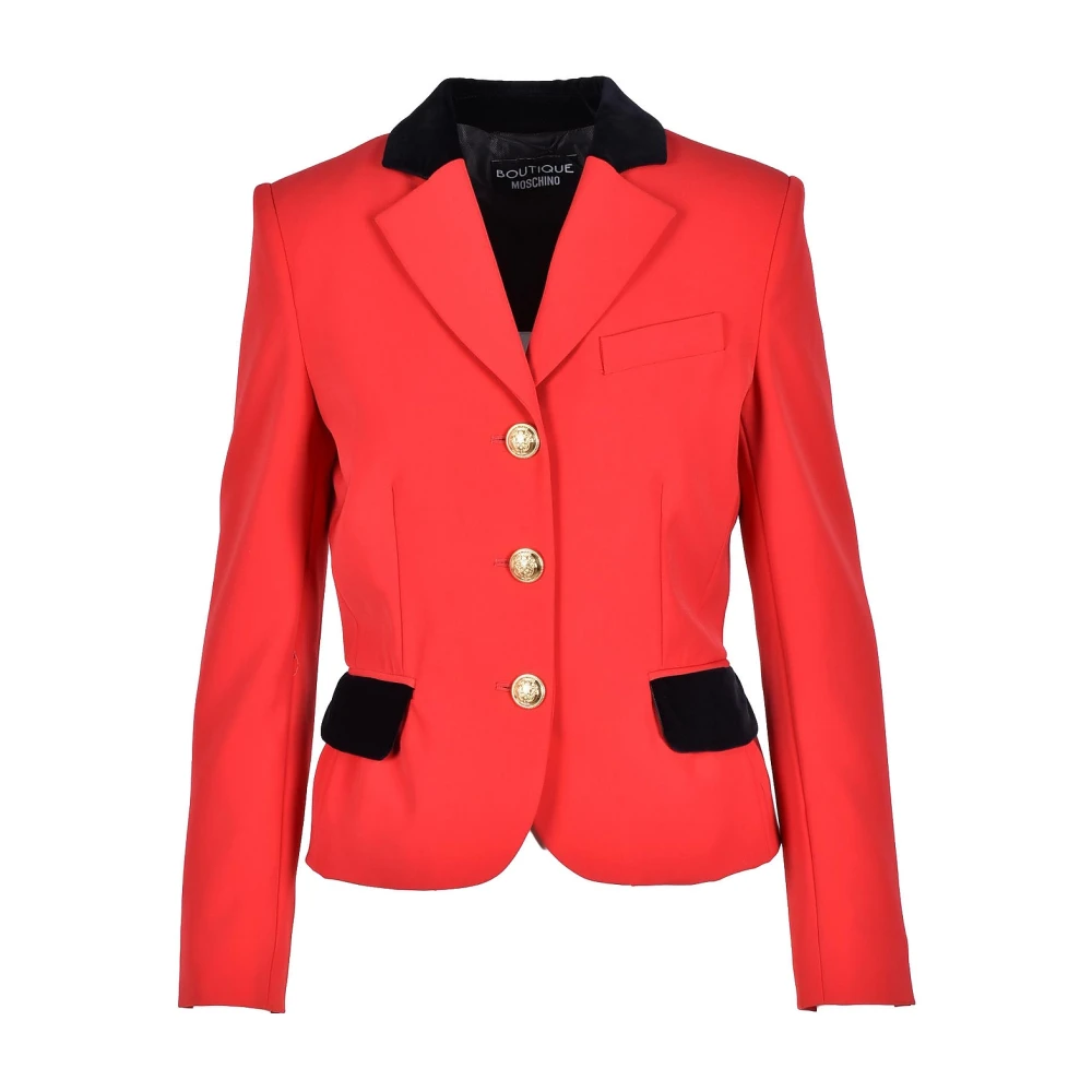 Moschino Luxe Rode Blazer voor Vrouwen Red Dames