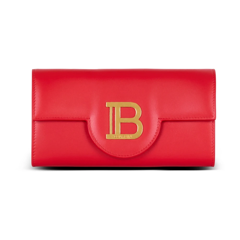 Balmain B-Buzz leren portemonnee Red Dames