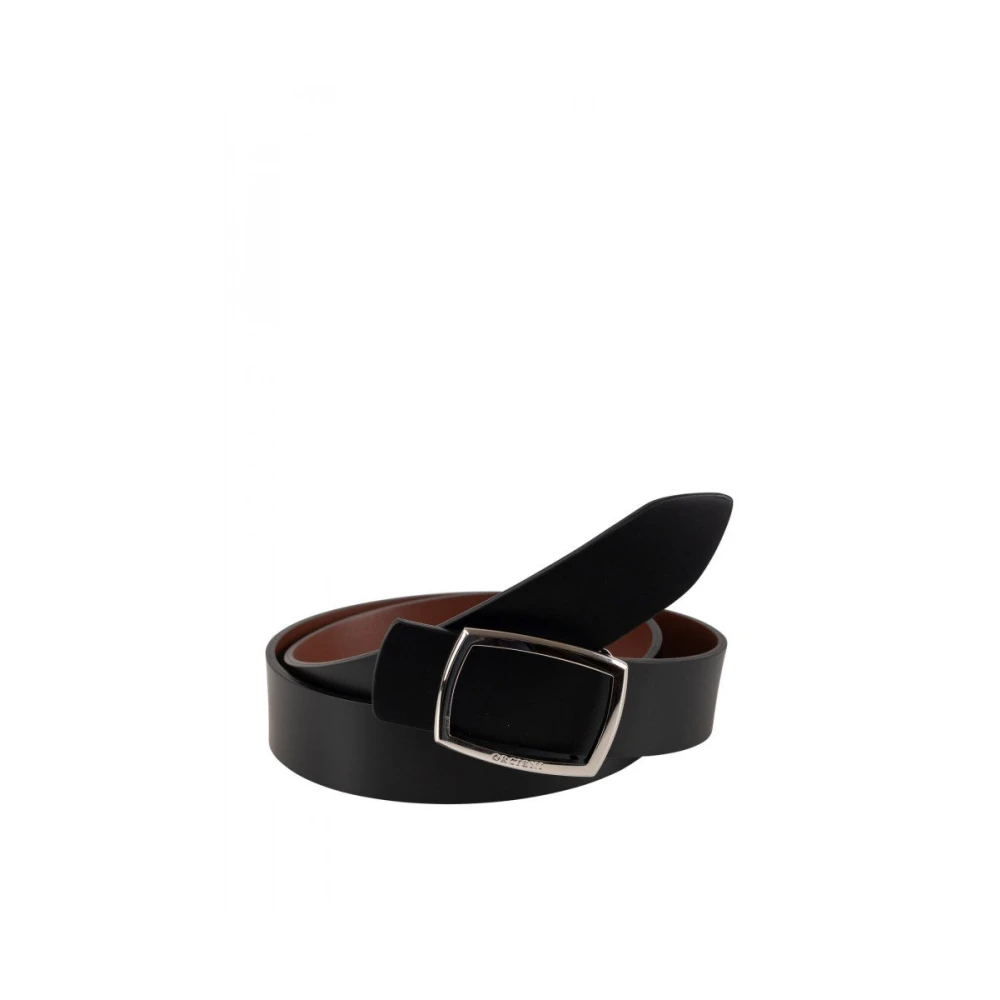 Orciani Men's Black Belts,, Leather Belt Medium