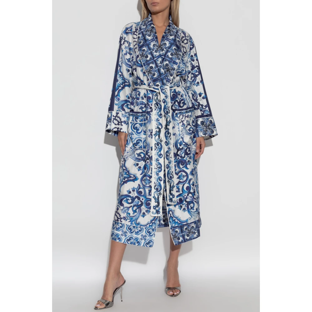 Dolce & Gabbana Zijden kimono Blue Dames