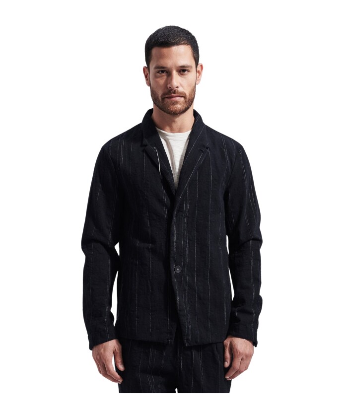 striped-cotton-blazer-black