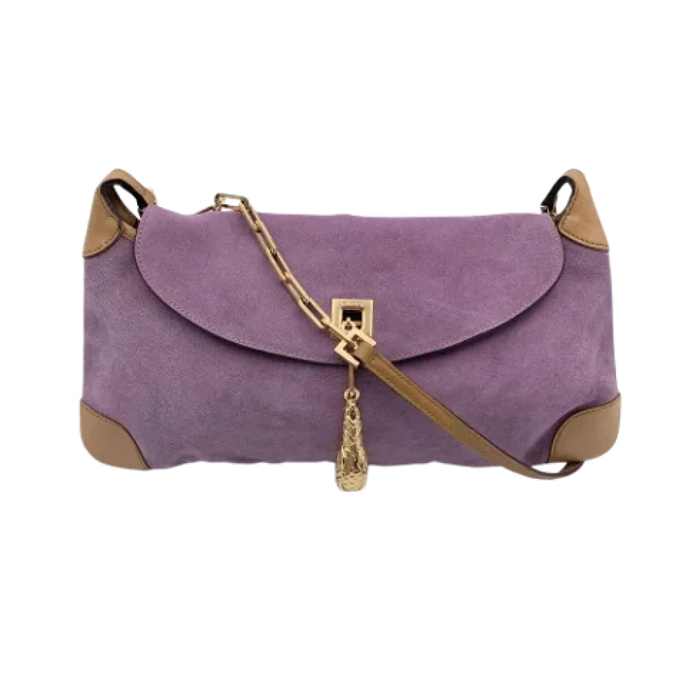 Gucci Vintage Pre-owned Suede gucci-bags Purple Dames