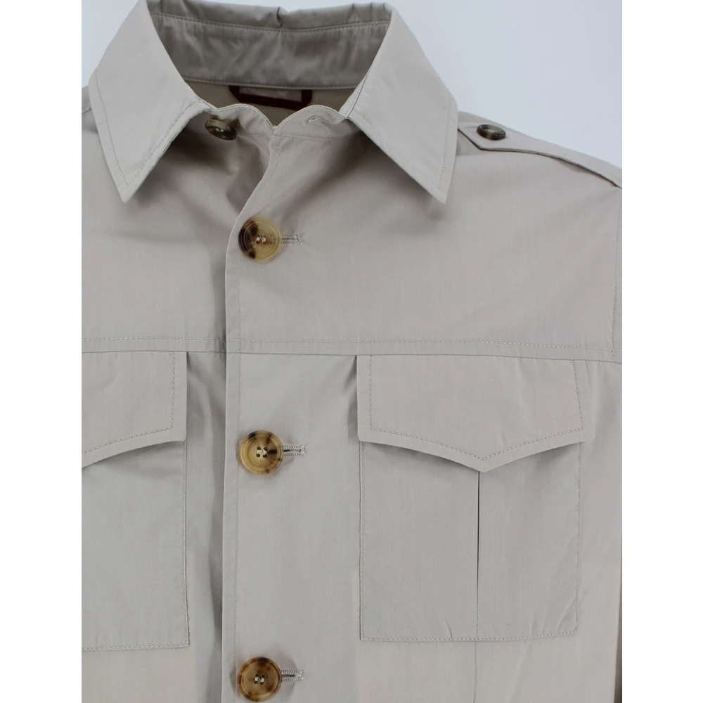 BRUNELLO CUCINELLI Retro Reisjas voor het lenteseizoen Beige Heren