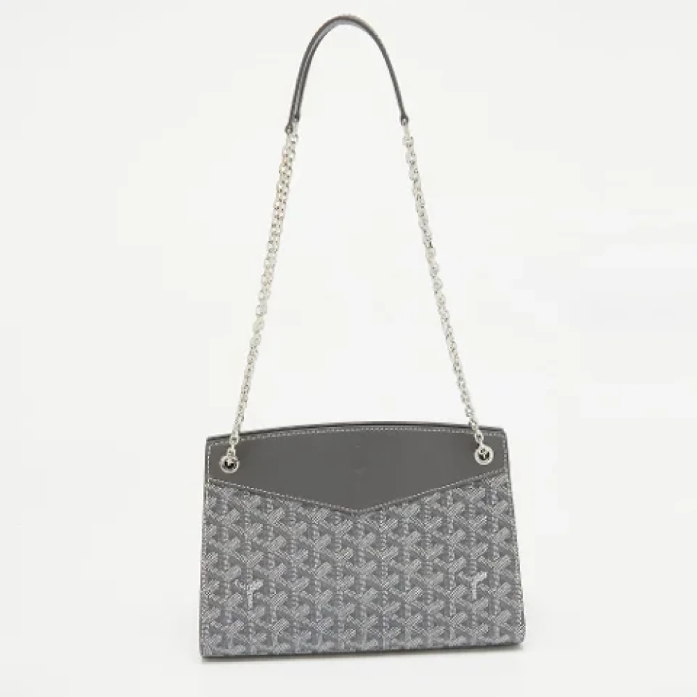 Goyard Vintage Pre-owned Leather shoulder-bags Gray Dames