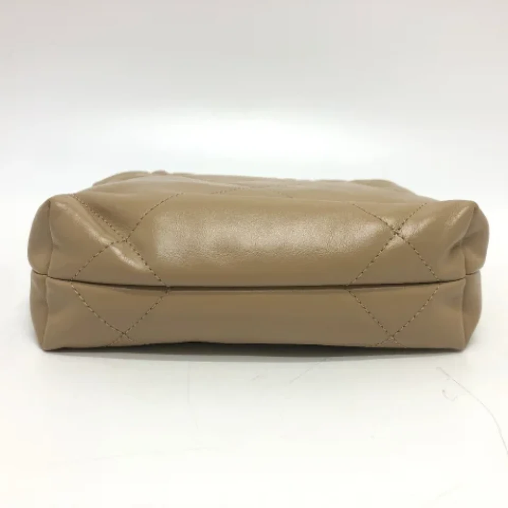 Chanel Vintage Pre-owned Leather handbags Beige Dames