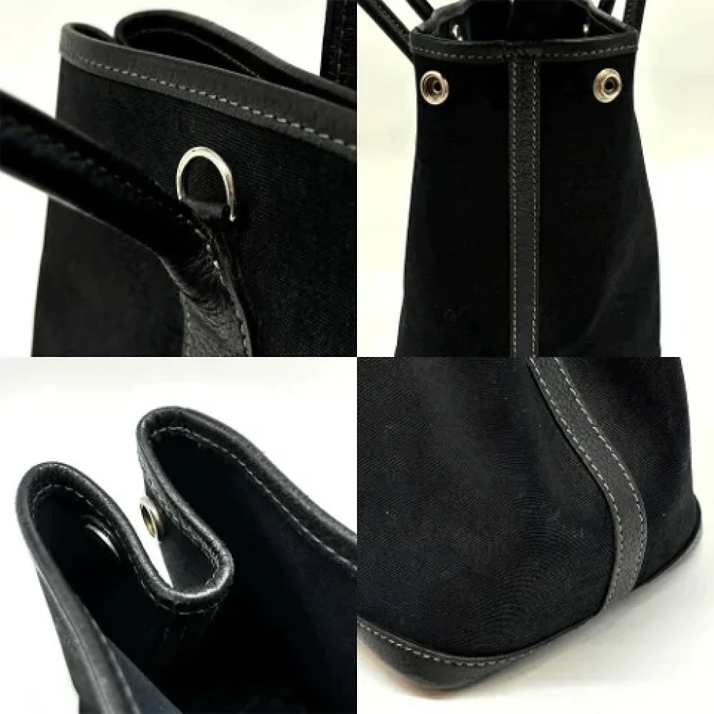 Hermès Vintage Pre-owned Canvas handbags Black Dames