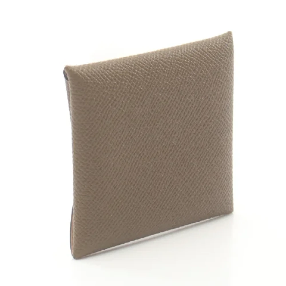 Hermès Vintage Pre-owned Leather wallets Gray Dames