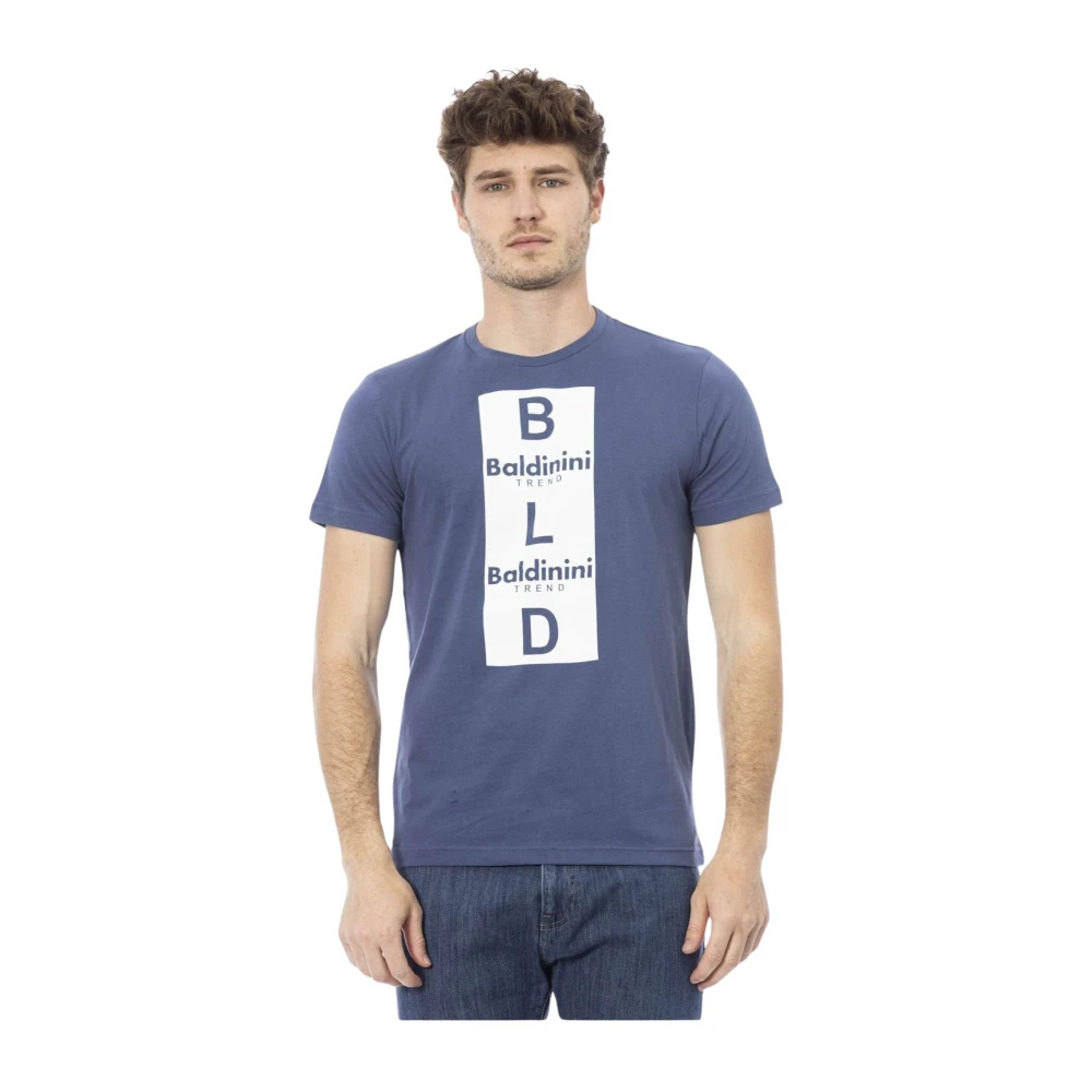 Baldinini Korte Mouw Ronde Hals T-shirt Blue Heren