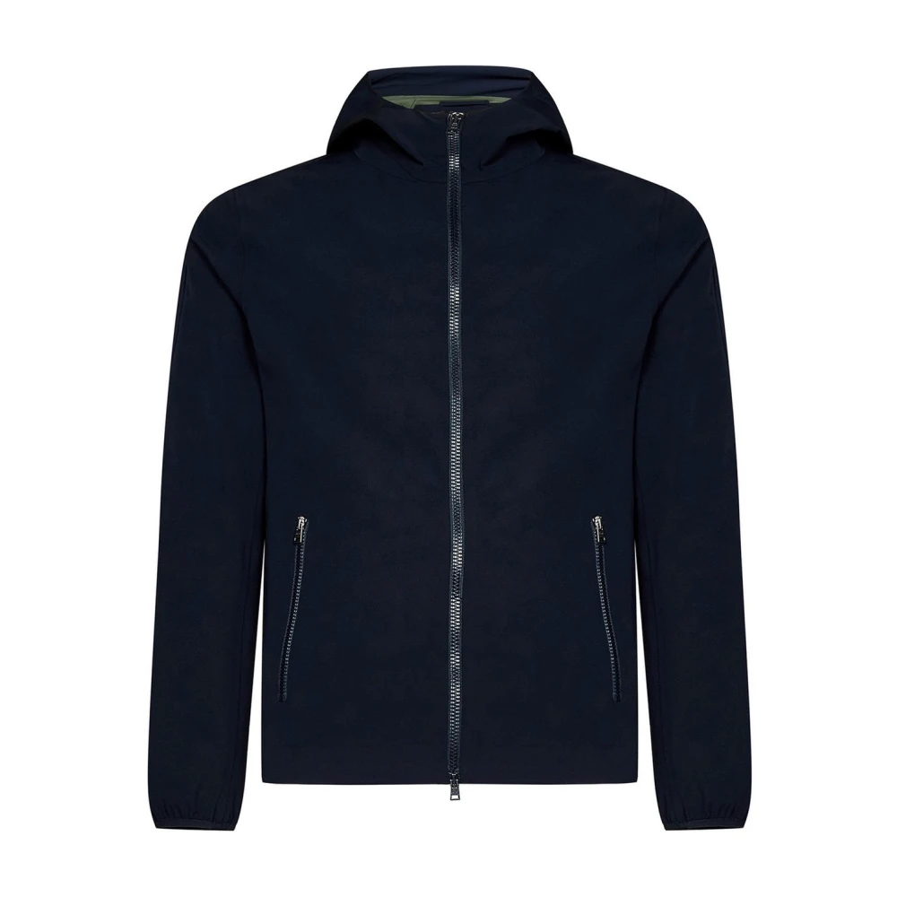 Herno Blue Light Jackets, Male, Xl, Hooded Jersey Jacket