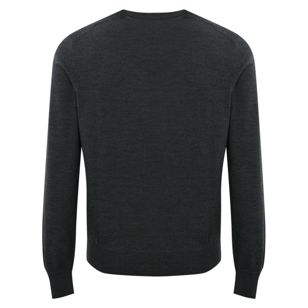 Fay Wollen Pullover Trui Bruin Geribbeld Gray Heren