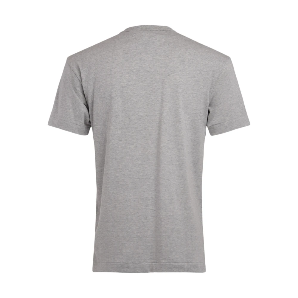 Comme des Garçons Play Grijze Heren T-Shirt met Rood Horizontaal Hart Gray Heren