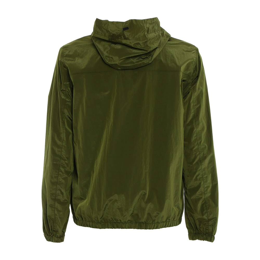 Herno Opalescente Groene Waterdichte Hoodie Jas Green Heren