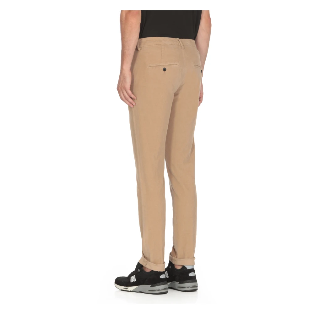 Dondup Ribfluwelen Katoenen Broek met Zakken Beige Heren