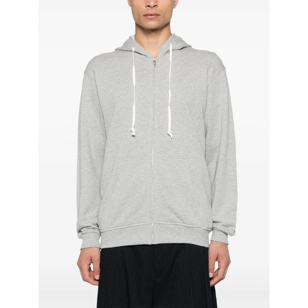 Comme des Garçons Slogan-Print Hoodie met Franse terry voering Gray Heren