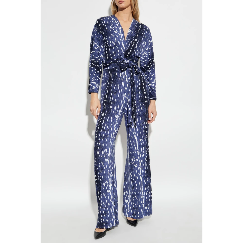 Diane Von Furstenberg Jumpsuit 'Aurelia' Blue Dames