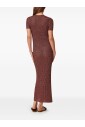 robe-marron-a-col-en-v-avec-fente