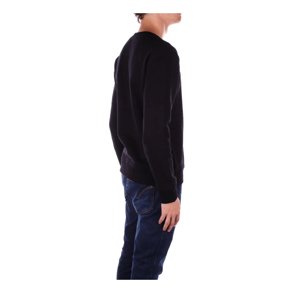 Guess Zwart Logo Front Sweater Black Heren