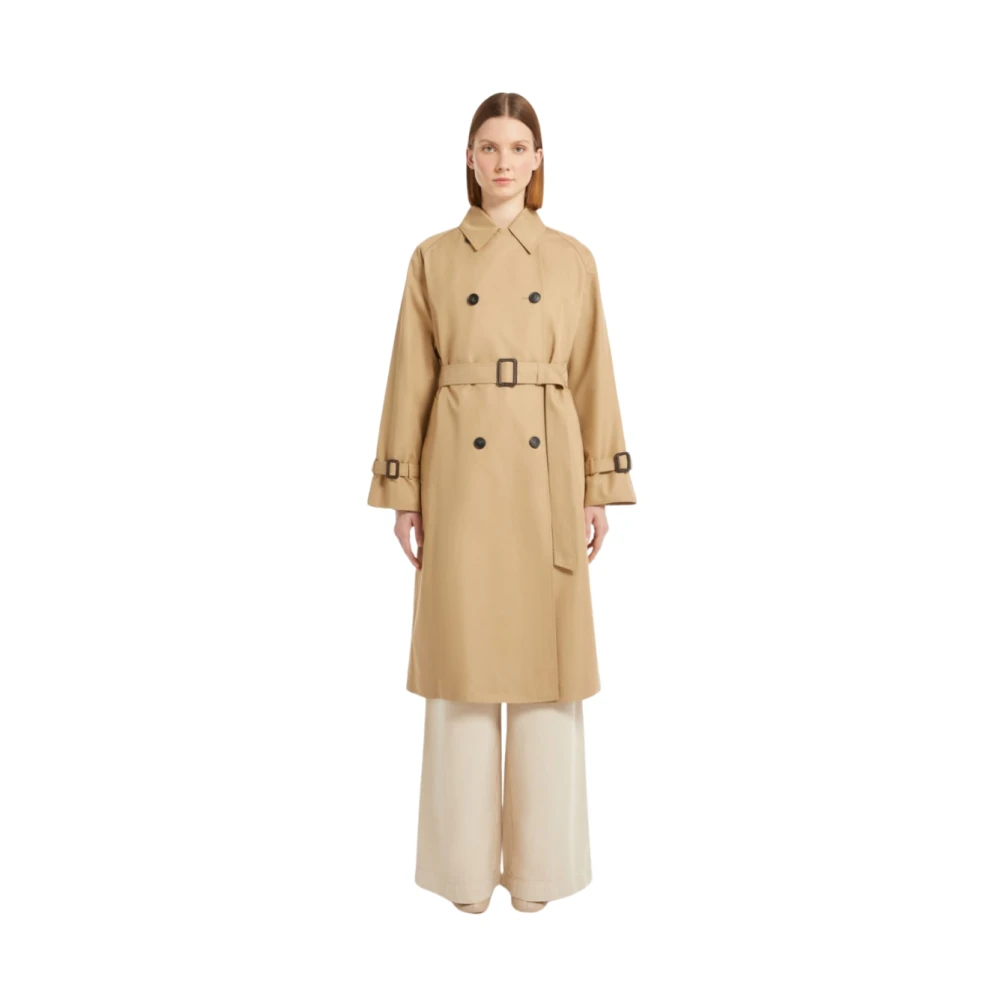 Max Mara Omkeerbare Beige Trenchcoat Canasta Stijl Beige Dames