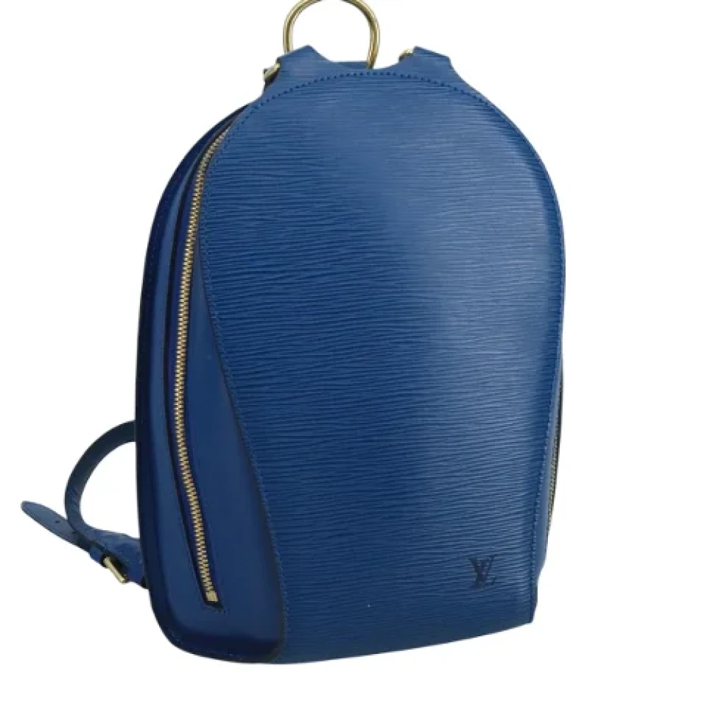 Louis Vuitton Vintage Pre-owned Leather backpacks Blue Dames