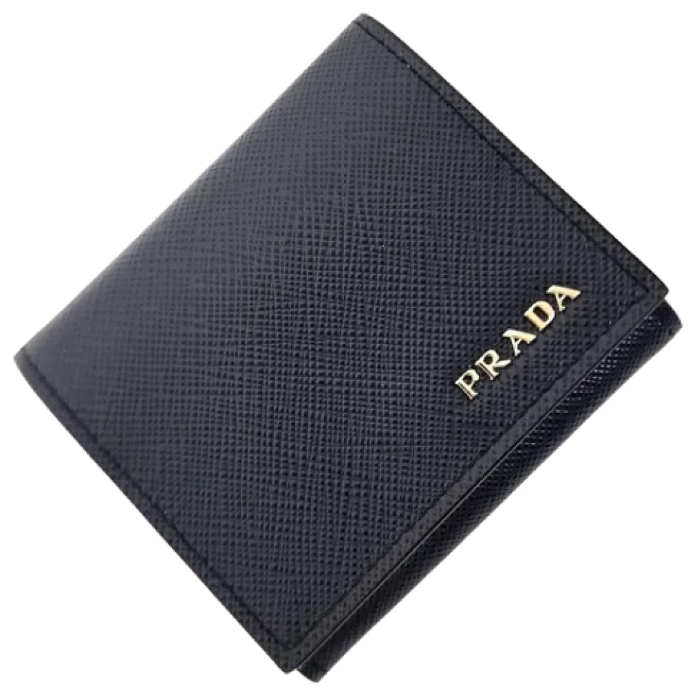 Prada Vintage Pre-owned Leather wallets Blue Dames