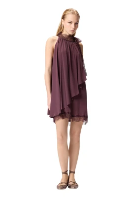 Mirtillo Abito Crepe de Chine