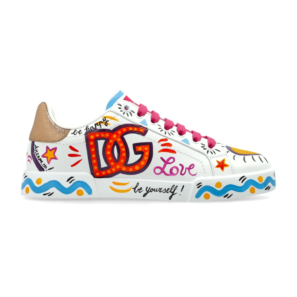 Dolce & Gabbana Leren Sneakers met Logo
