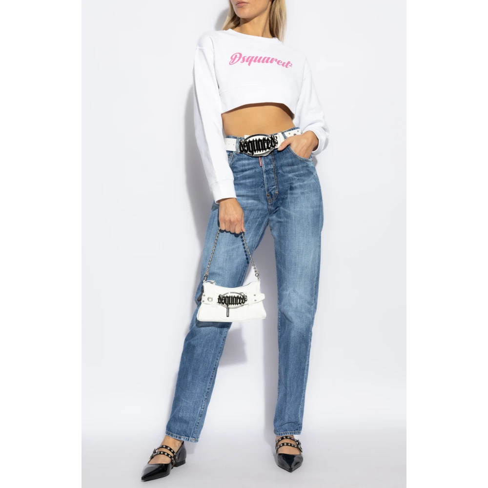 Dsquared2 Sweatshirt met logo White Dames