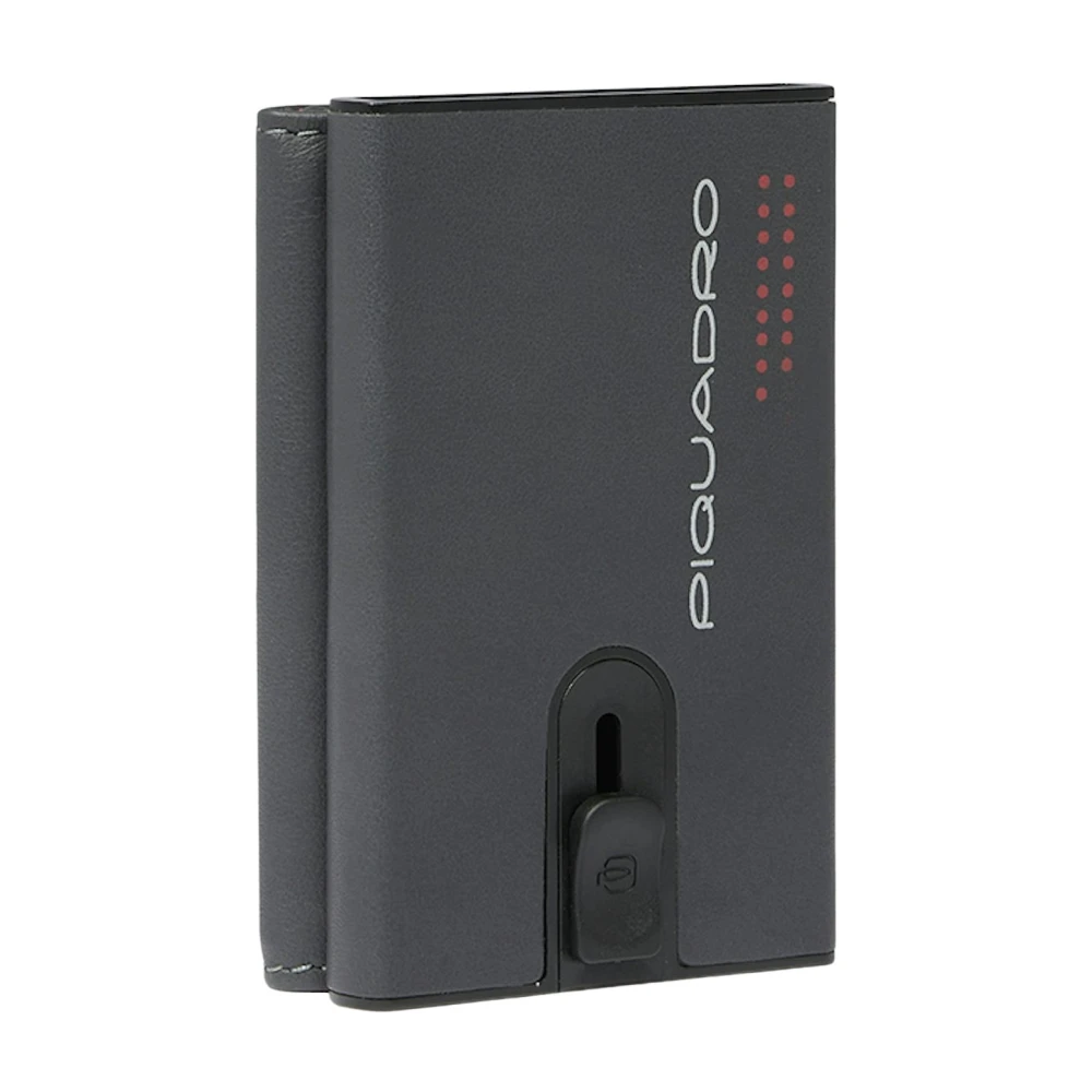 Piquadro Herren Grau Compact Wallet With Sliding System And Coin Pocket