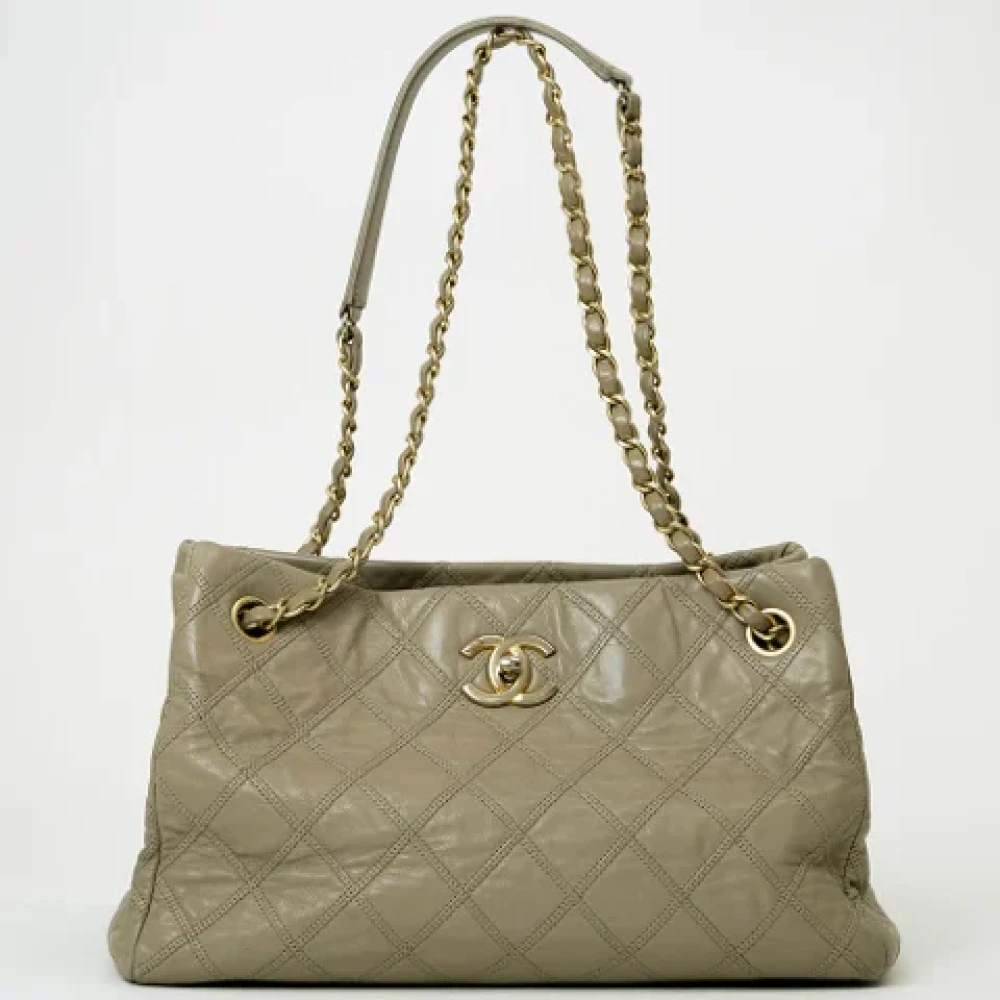 Chanel Vintage Pre-owned Leather shoulder-bags Beige Dames