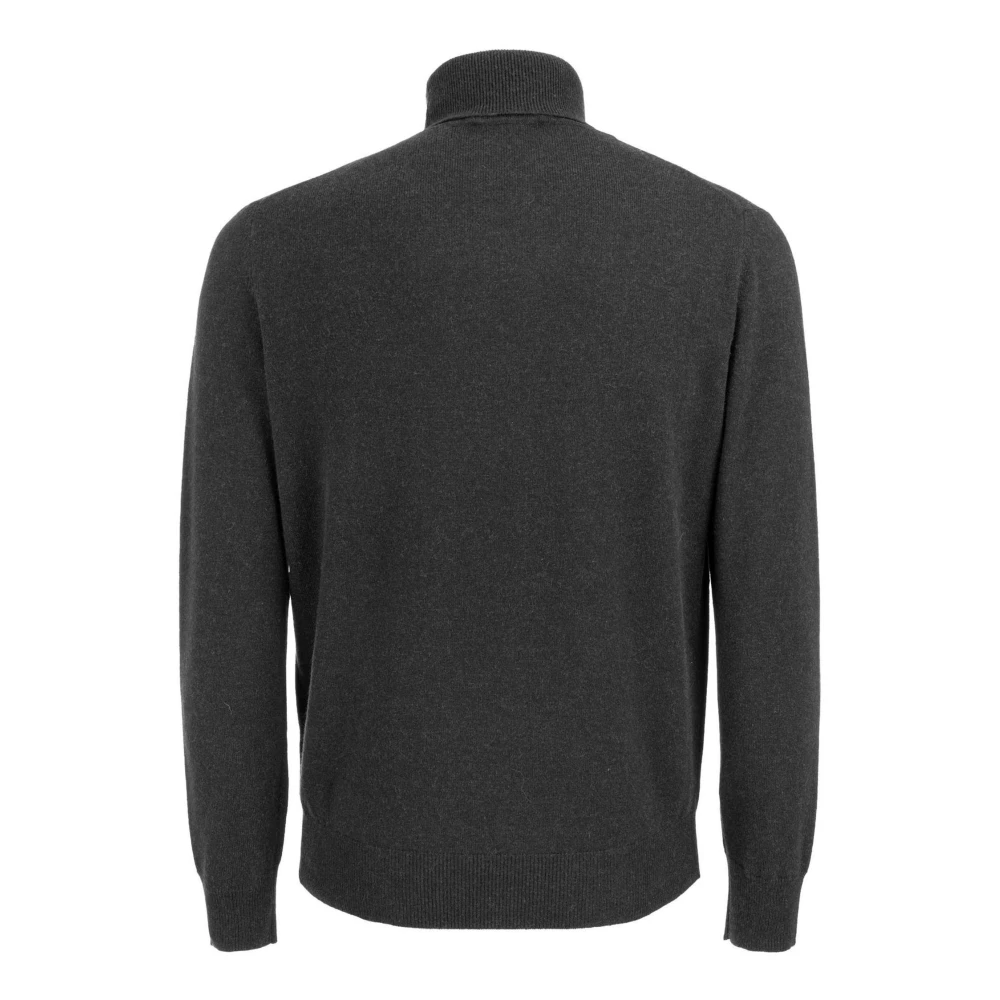 Kangra Grijze Wol Kasjmier Schildpadhals Sweater Gray Heren