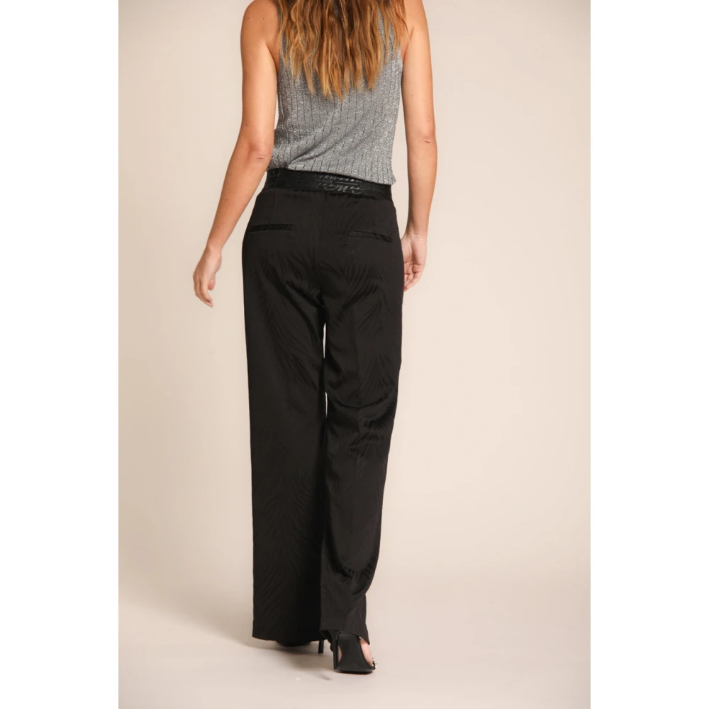 Mason's Zebra Print Straight Fit Chino Broek Black Dames