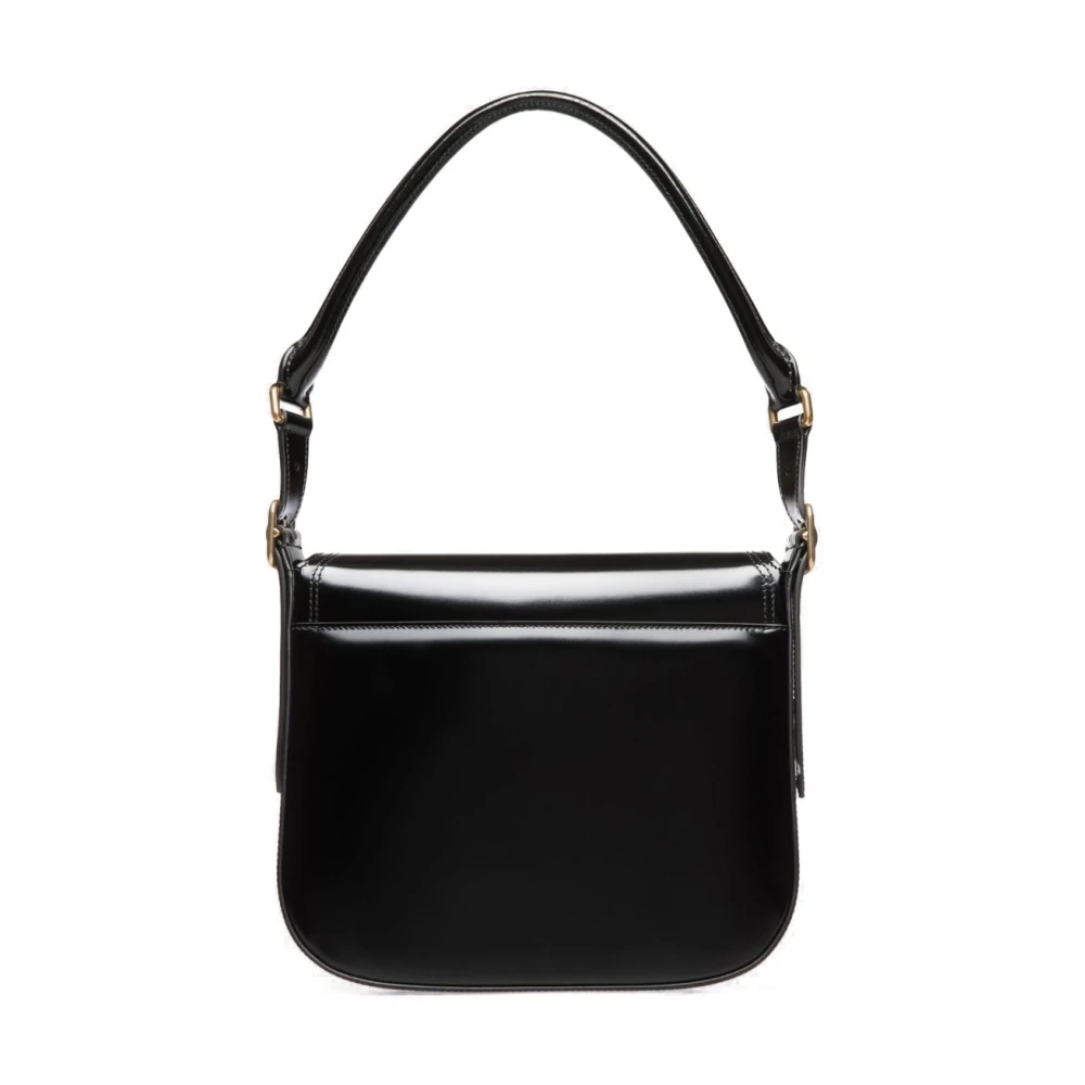 Bally Antiekroze gladleren schoudertas Black Dames