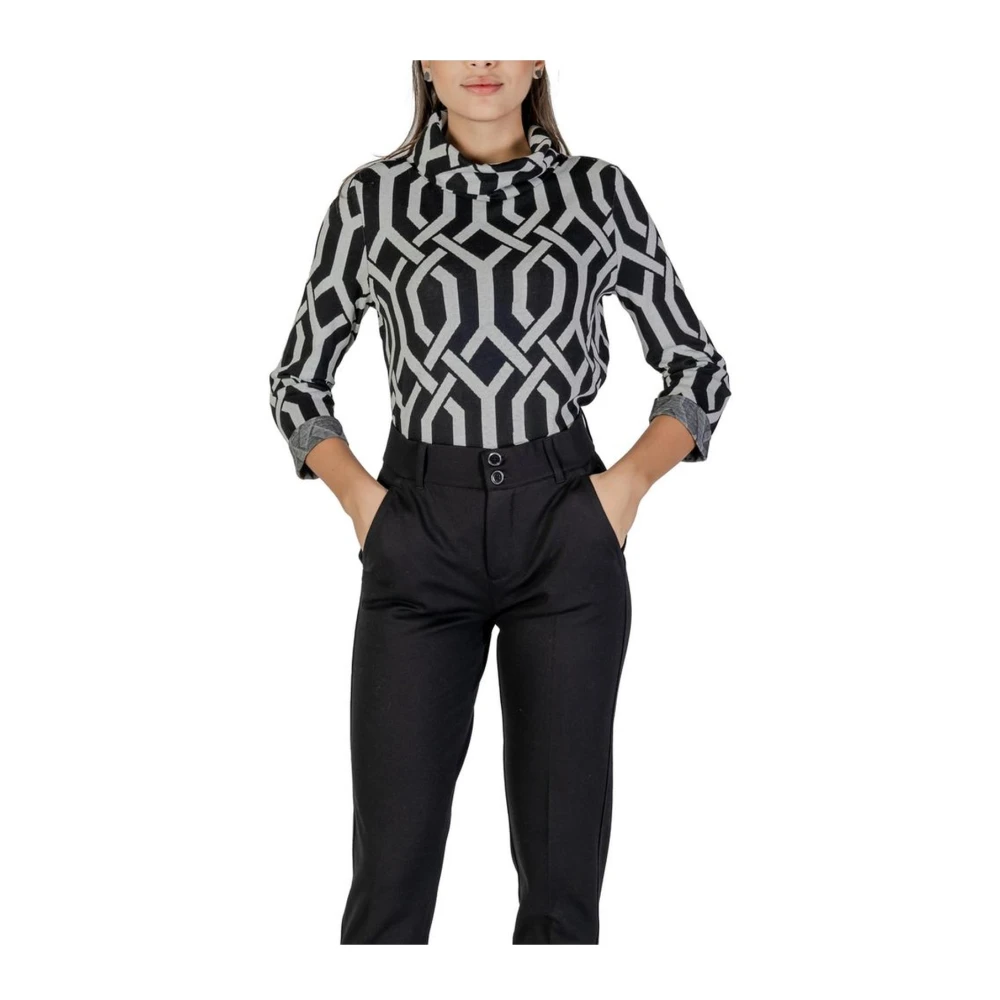 Street One Gebreide Trui Herfst Winter Collectie Black Dames