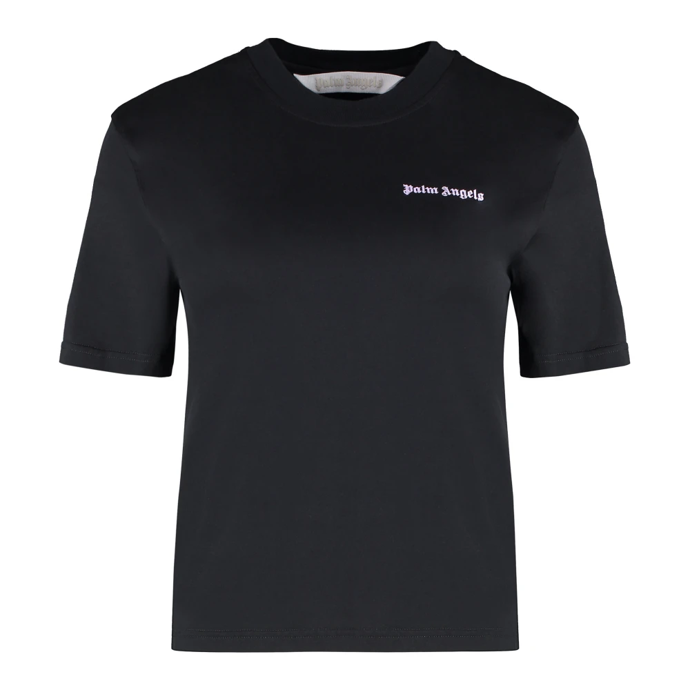 Palm Angels Women's Black Logo Print T-Shirt - T-Shirts - Xs - Tops
