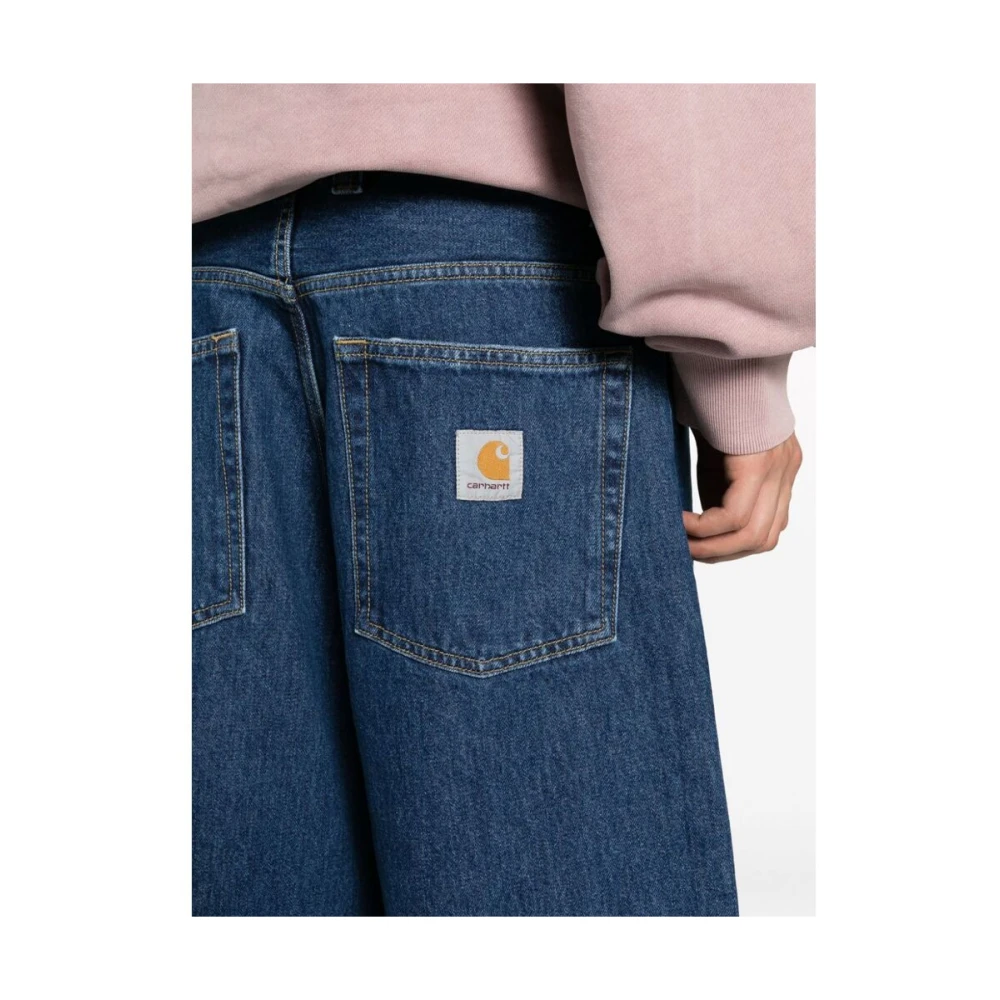 Carhartt WIP Donkerblauwe Wide Leg Jeans Blue Heren