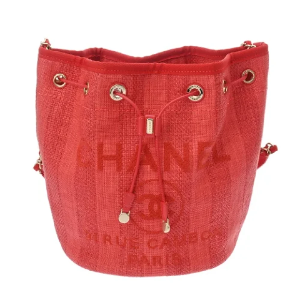 Chanel Vintage Pre-owned Fabric chanel-bags Red Dames