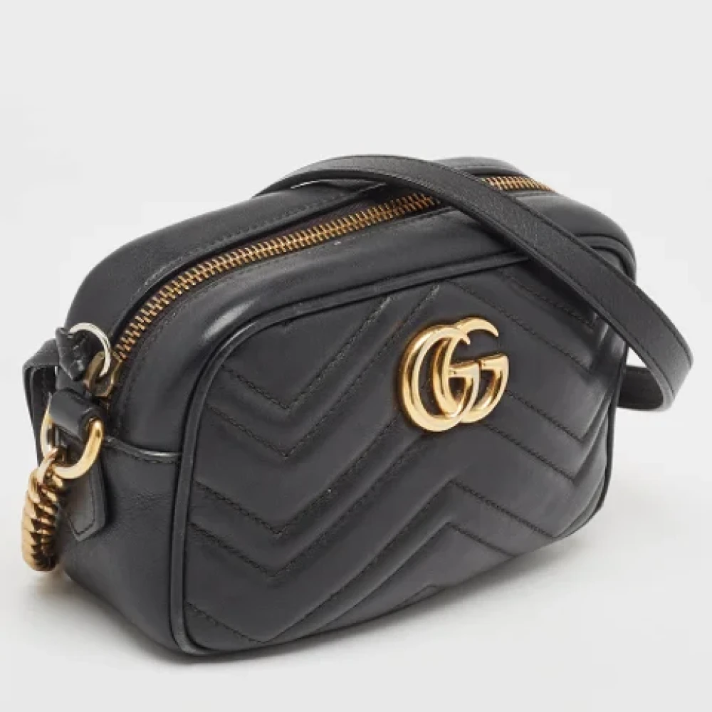 Gucci Vintage Pre-owned Leather shoulder-bags Black Dames