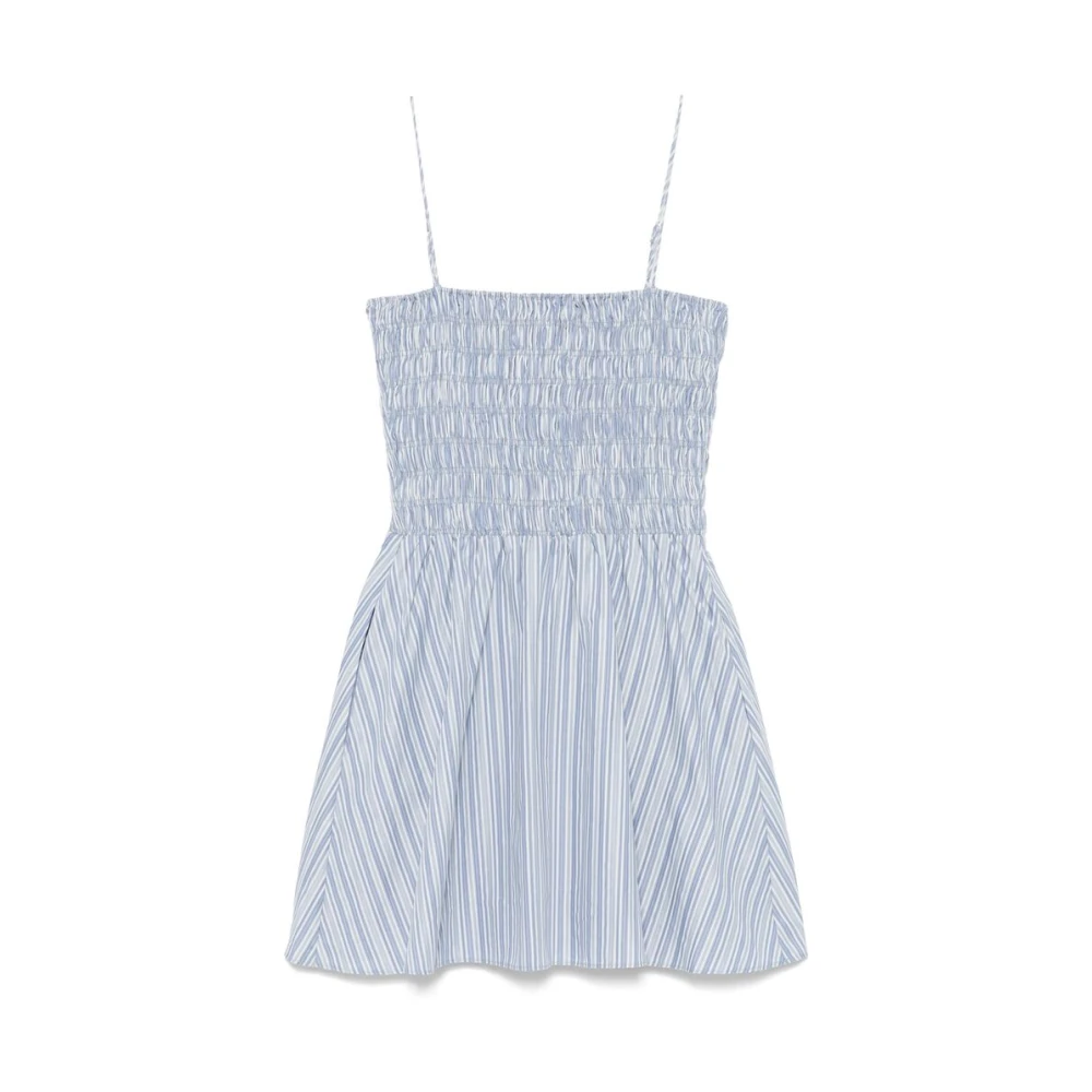 Faithfull the Brand Korenbloemblauwe Vierkante Hals Jurk Blue Dames