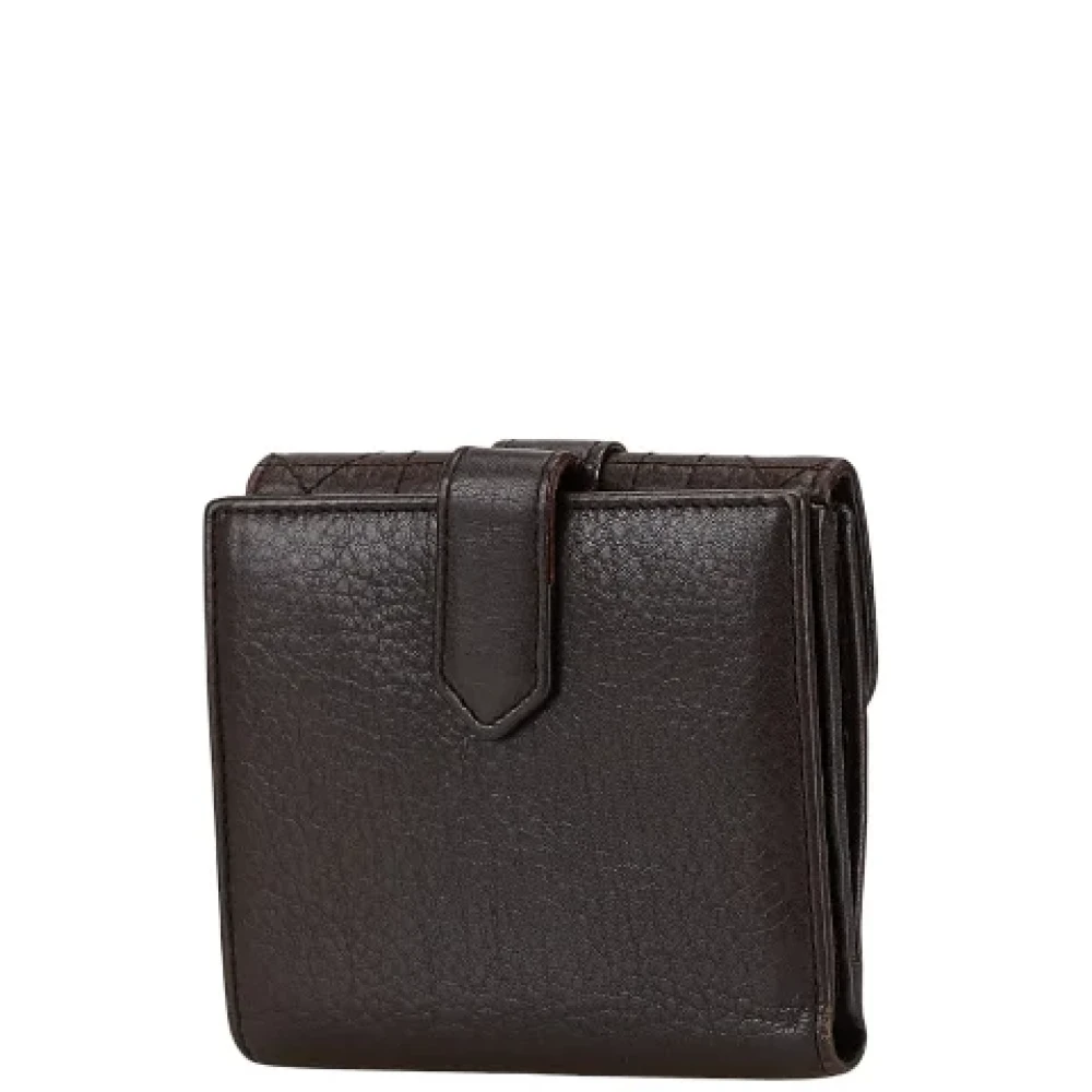 Dior Vintage Pre-owned Leather wallets Brown Dames