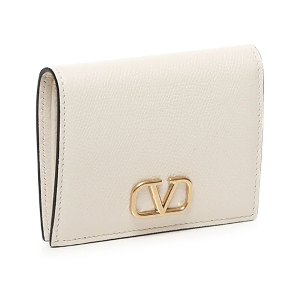 Valentino Garavani Witte Vlogo Signature Portemonnee White Dames