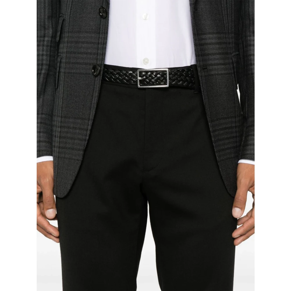 Incotex Slim Fit Zwarte Pantalon Black Heren