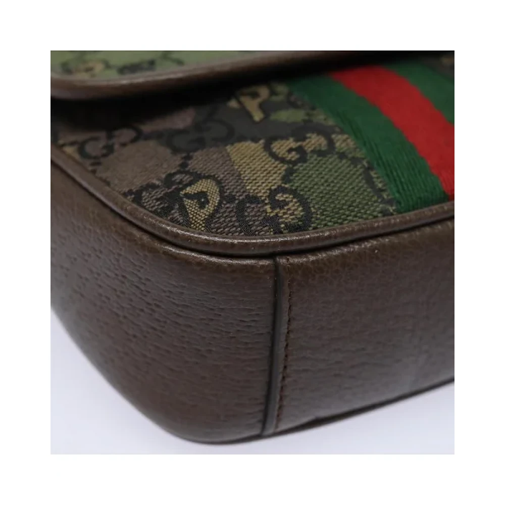 Gucci Vintage Pre-owned Canvas gucci-bags Green Dames