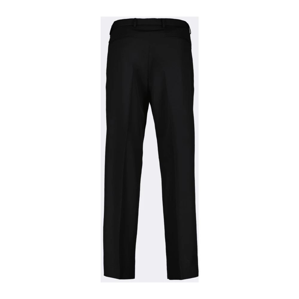 Prada Wollen broek met riem Black Heren