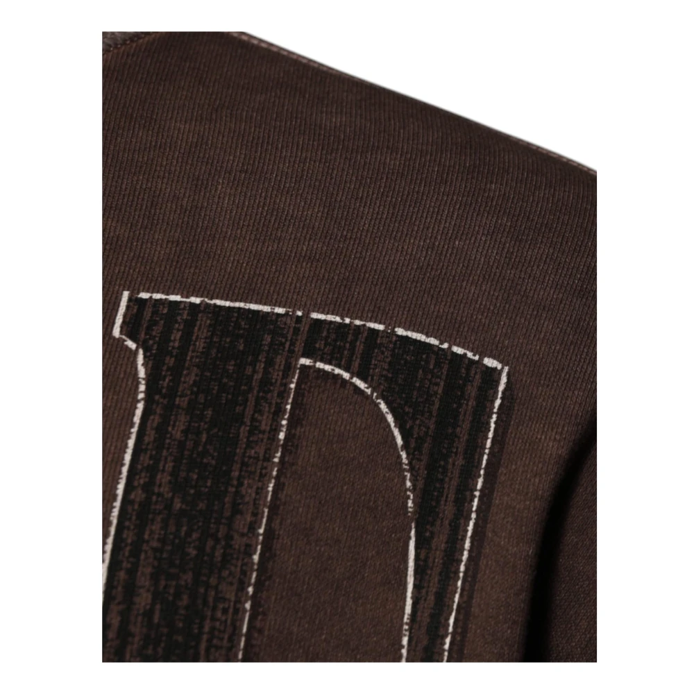 Dolce & Gabbana Logo Print Pullover Trui in bruin Brown Heren