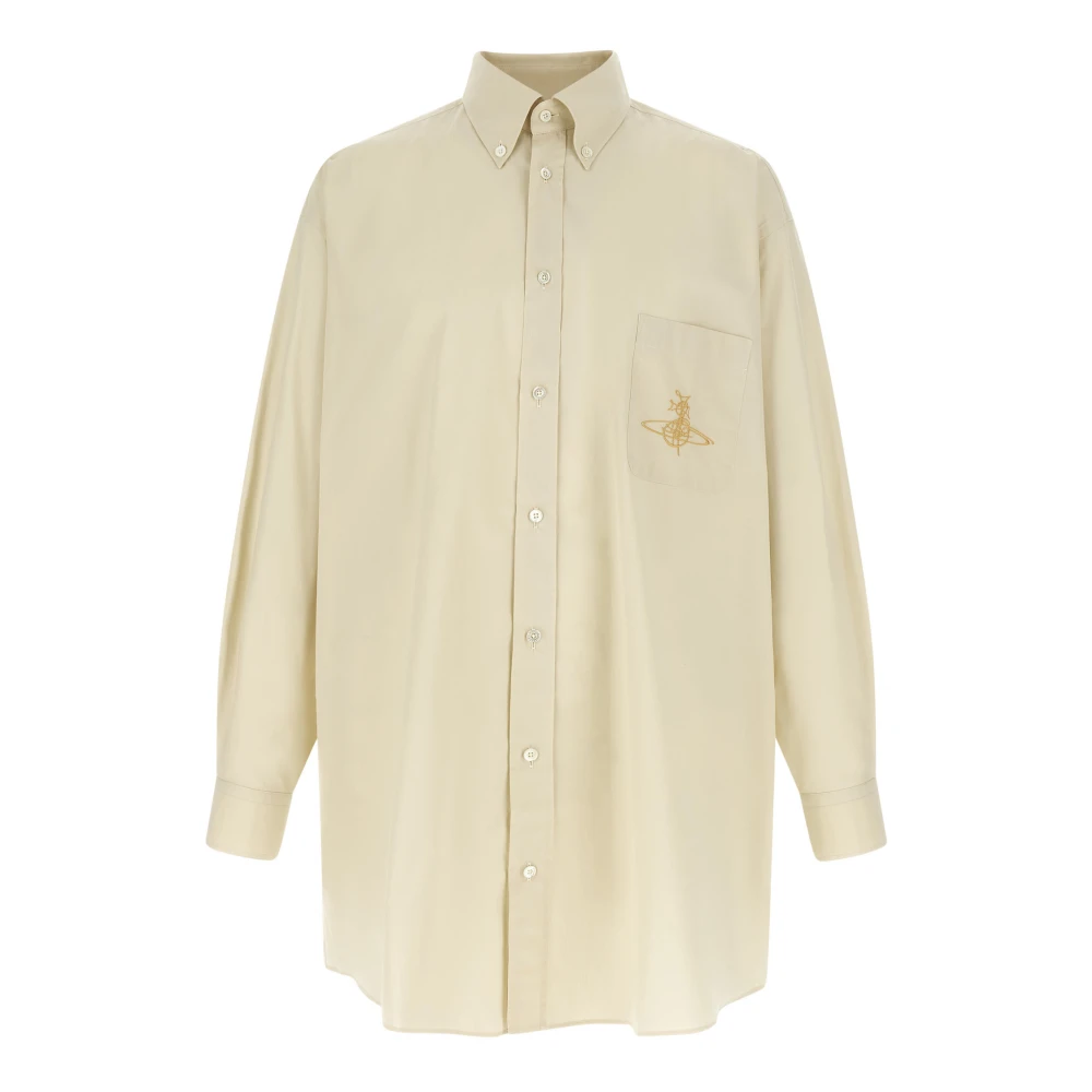 Vivienne Westwood Women's Beige Oversized Cotton Poplin Shirt